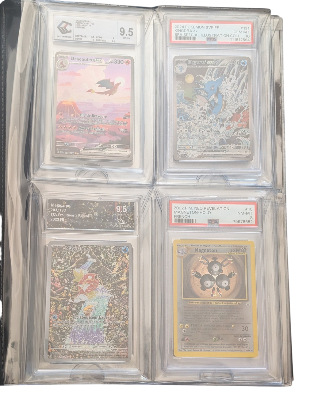 CLASSEUR 40 CARTES GRADEES ZIP - 2x2 - NOIR