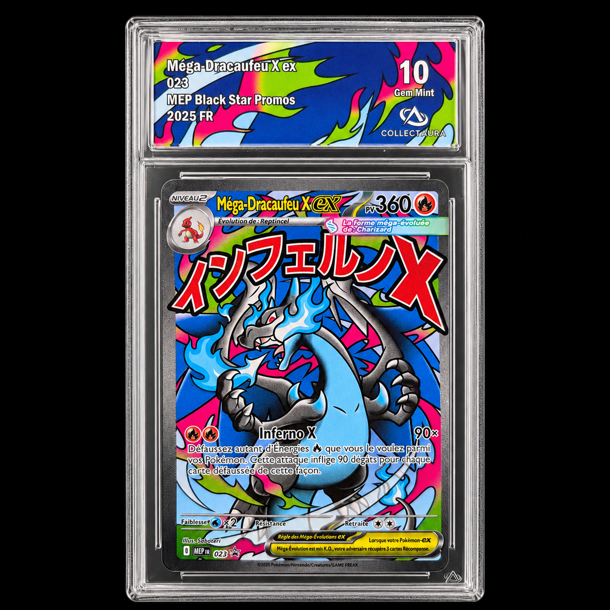 Méga-Dracaufeu X ex 023 MEP français Collect Aura 10 Gem Mint