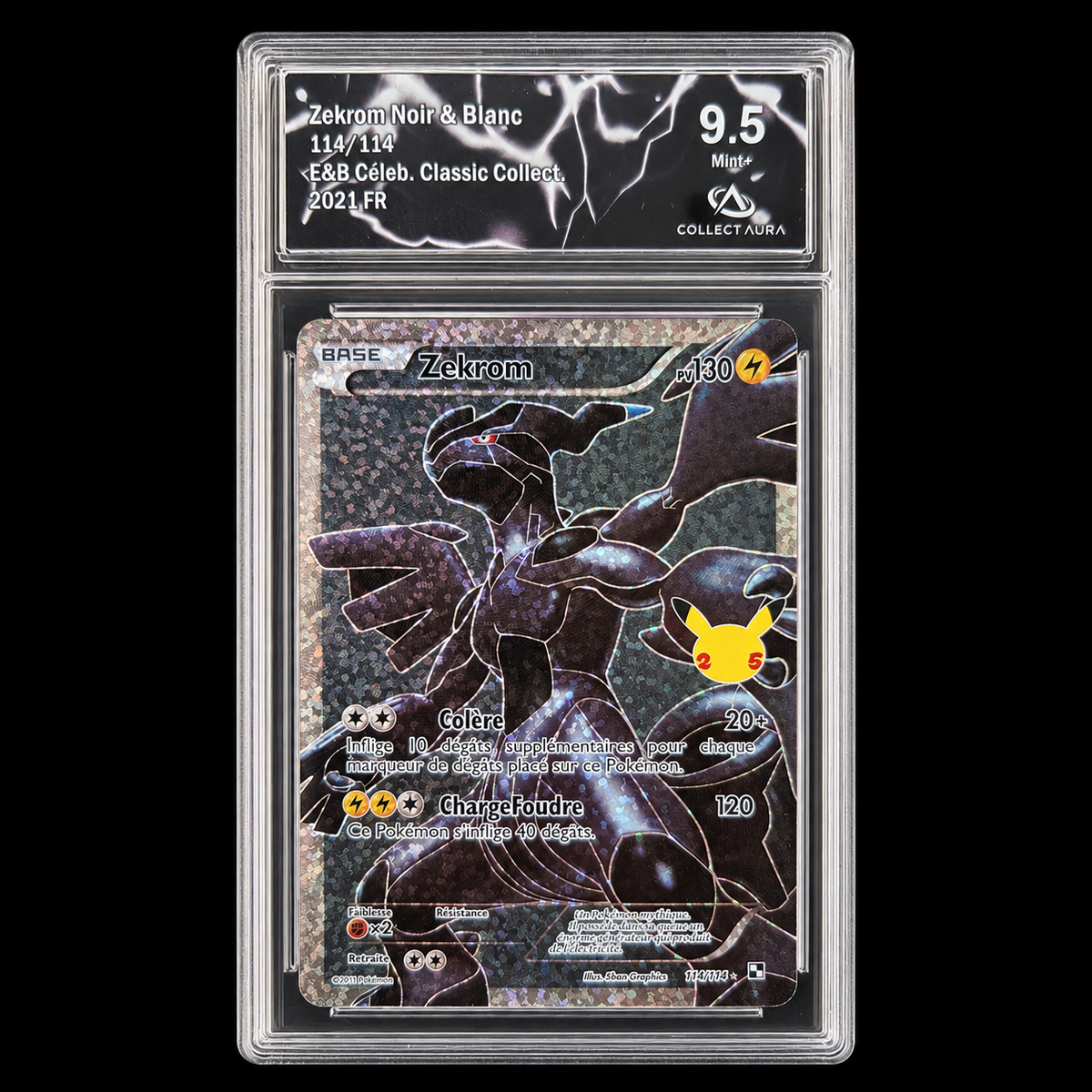 Zekrom 114/114 Célébrations FR Collect Aura 9.5