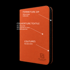 Classeur cartes ZIP 3x3 orange Play’n’Grade — caractéristiques de la couverture et de la fermeture ZIP