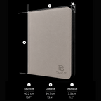 Classeur Toploaders ZIP gris 3x3 — dimensions
