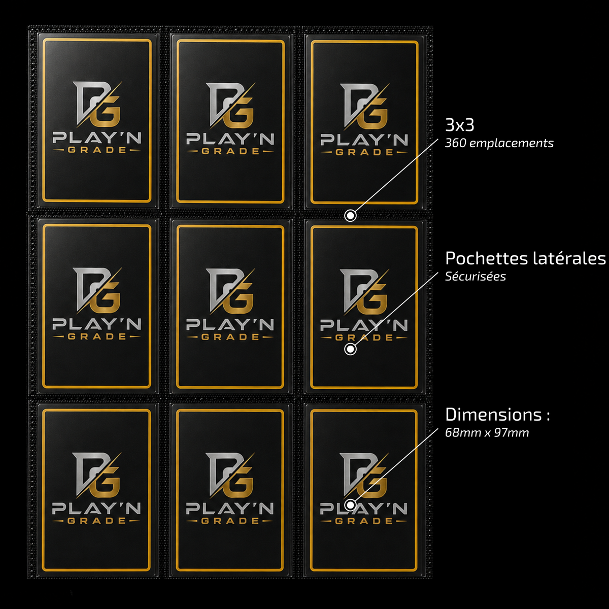 STANDARD CARD BINDER - 3x3 - 360 SLOTS