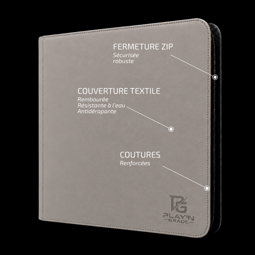 Classeur Toploaders ZIP gris 4x3 — caractéristiques de la couverture