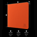 Classeur Toploaders ZIP orange 4x3 — dimensions
