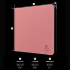Classeur Toploaders ZIP rose 4x3 — dimensions