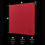 Classeur Toploaders ZIP rouge 4x3 — dimensions
