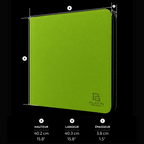 Classeur Toploaders ZIP vert 4x3 — dimensions