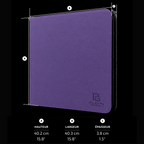 Classeur Toploaders ZIP violet 4x3 — dimensions