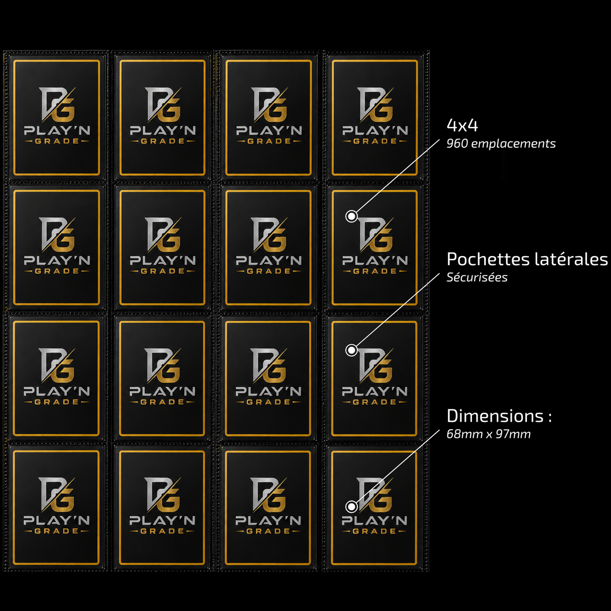 PREMIUM CARD BINDER - 4x3 - 480 SLOTS