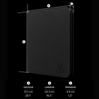Classeur Toploaders ZIP noir 4x4 — dimensions