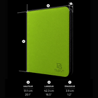 Classeur Toploaders ZIP vert 4x4 — dimensions