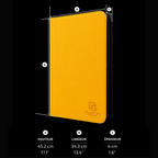 playngrade classeur 960 cartes zip 4x4 jaune 04 dimensions