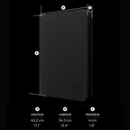 playngrade classeur 960 cartes zip 4x4 noir 04 dimensions