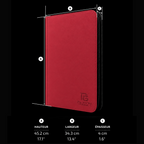 playngrade classeur 960 cartes zip 4x4 rouge 04 dimensions