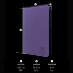 playngrade classeur 960 cartes zip 4x4 violet 04 dimensions