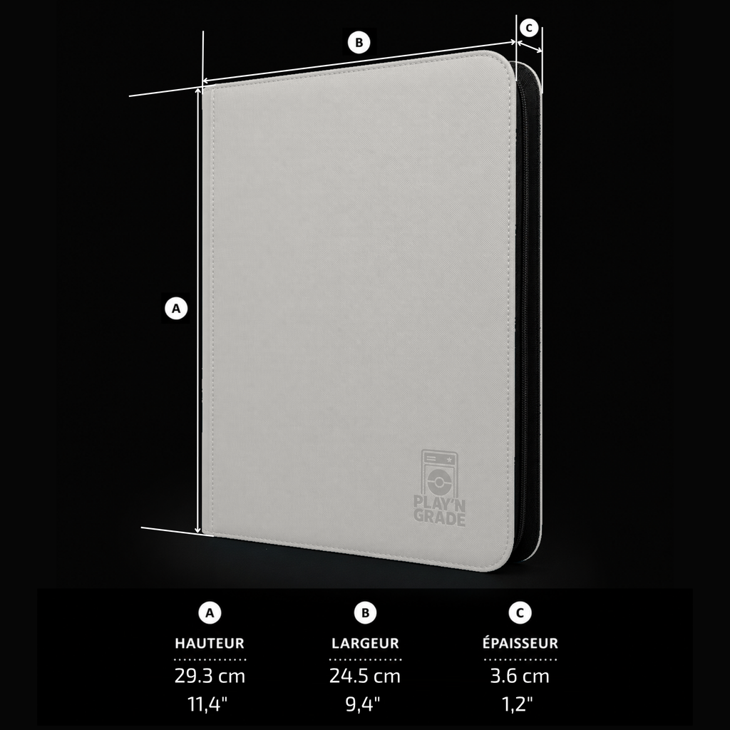 CLASSEUR 160 TOPLOADER ZIP - 2x2 - BLANC