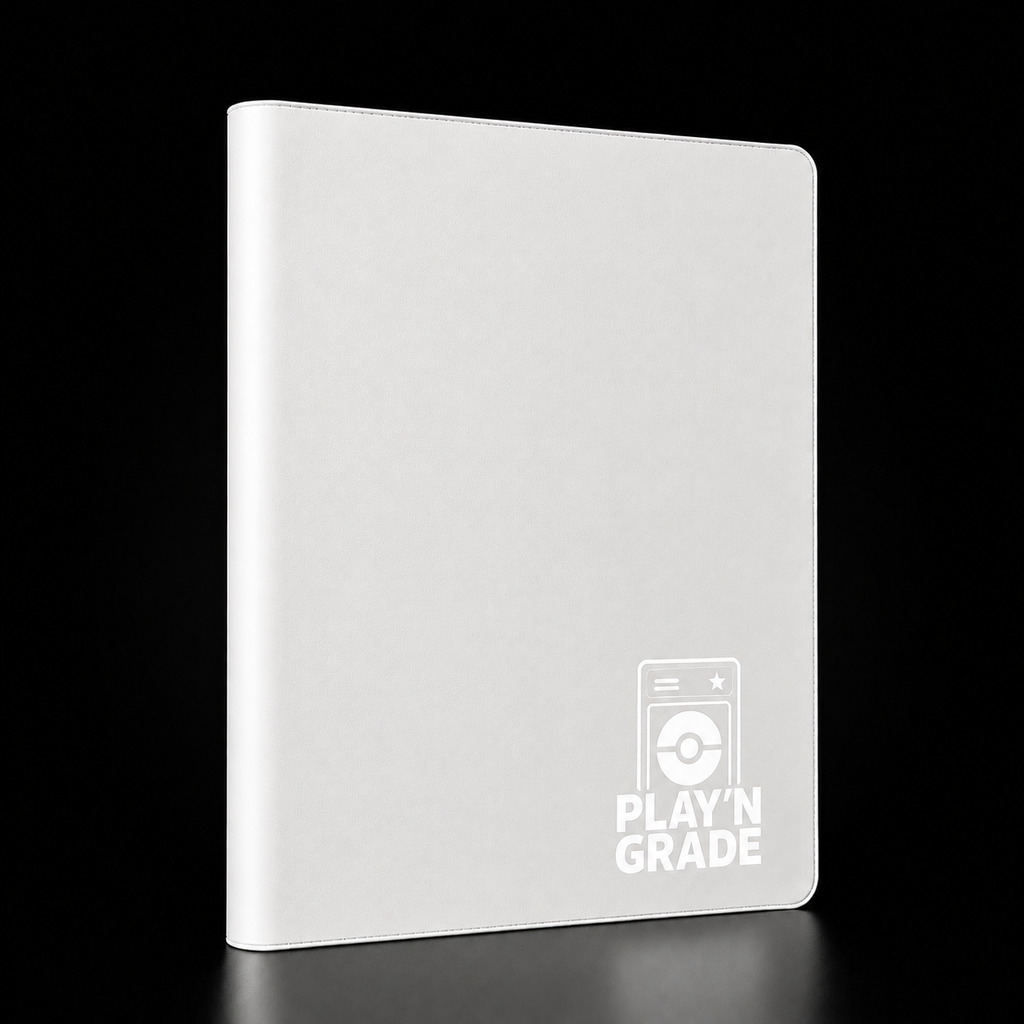 Classeur 360 cartes souple - 3x3 - blanc – vue de profil