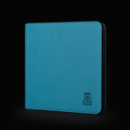 Classeur 480 cartes zip - 4x3 - bleu – vue de profil