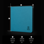 Classeur 480 cartes zip - 4x3 - bleu – dimensions