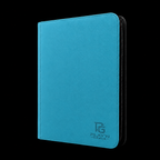 Classeur cartes zippé bleu Play’n’Grade, nouveau logo, fermeture noire sur fond noir