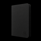 Classeur cartes ZIP noir Play’n’Grade, format étroit, nouveau logo et zip noir sur fond noir