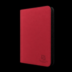 Classeur cartes ZIP rouge Play’n’Grade, format étroit, zip noir sur fond noir
