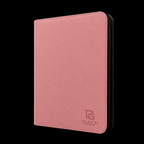 Classeur cartes zippé rose Play’n’Grade, nouveau logo, fermeture noire sur fond noir
