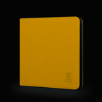 Classeur 480 cartes zip - 4x3 - jaune – vue de profil