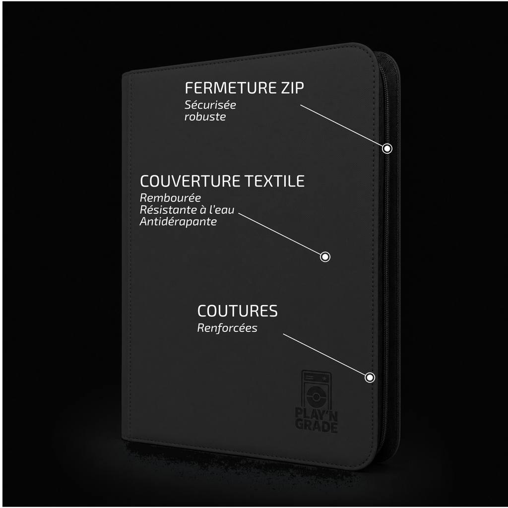 CLASSEUR 160 TOPLOADER ZIP - 2x2 - NOIR