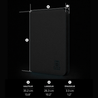 Classeur 360 cartes zip - 3x3 - noir – dimensions