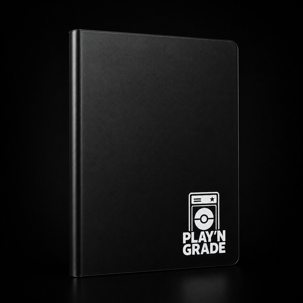 Classeur 360 cartes souple - 3x3 - noir – vue de profil