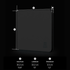Classeur 480 cartes zip - 4x3 - noir – dimensions