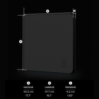 Classeur 1280 cartes zip - 5x4 - noir – dimensions