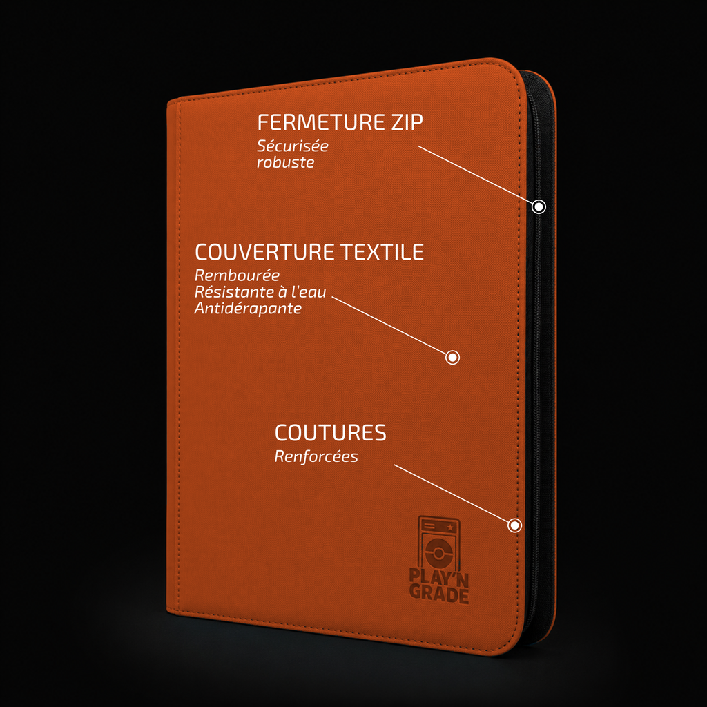 CLASSEUR 160 TOPLOADER ZIP - 2x2 - ORANGE
