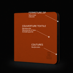Classeur 480 cartes zip - 4x3 - orange – détails de la couverture
