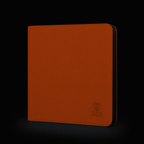 Classeur 480 cartes zip - 4x3 - orange – vue de profil