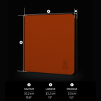 Classeur 480 cartes zip - 4x3 - orange – dimensions
