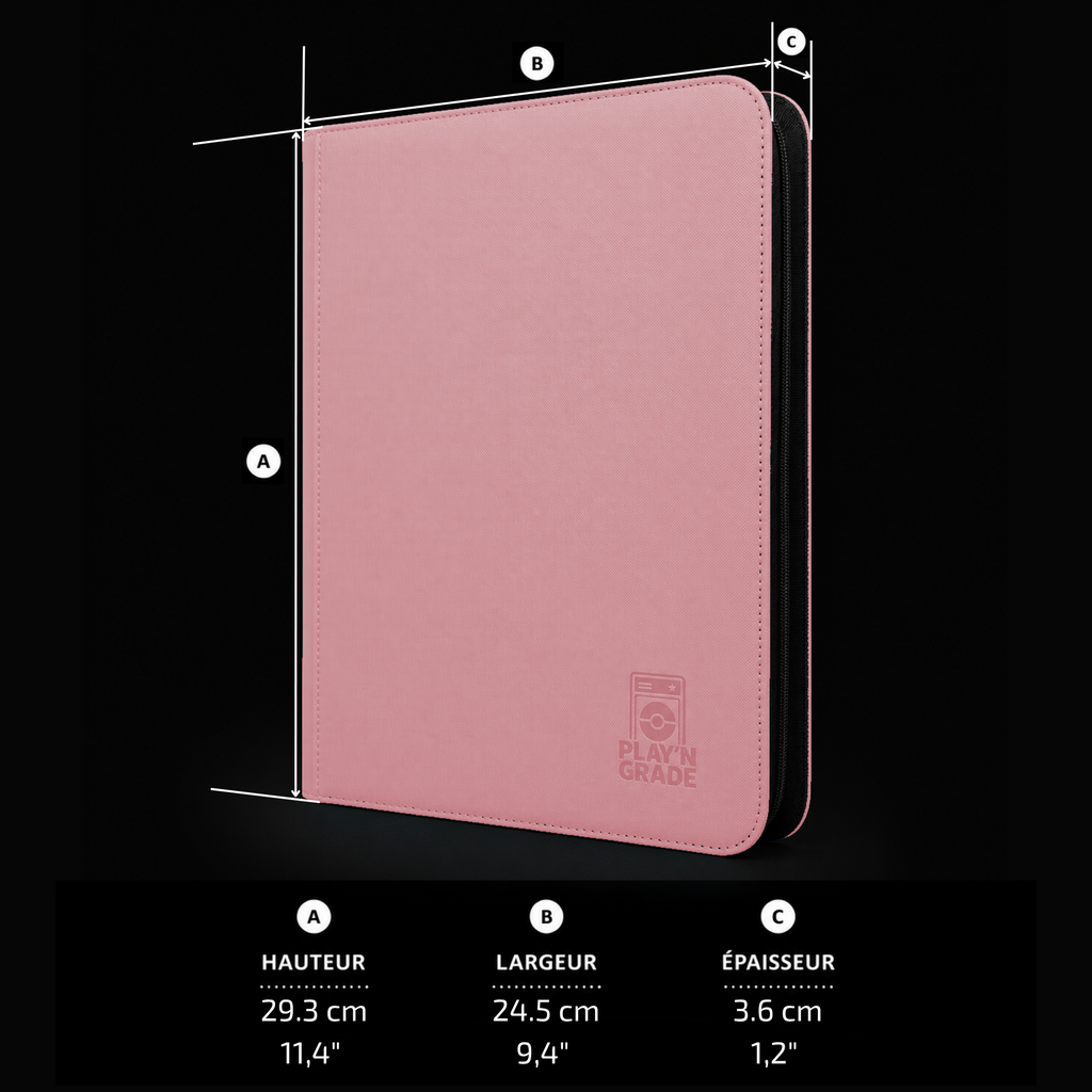CLASSEUR 160 TOPLOADER ZIP - 2x2 - ROSE