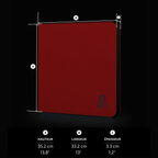 Classeur 480 cartes zip - 4x3 - rouge – dimensions