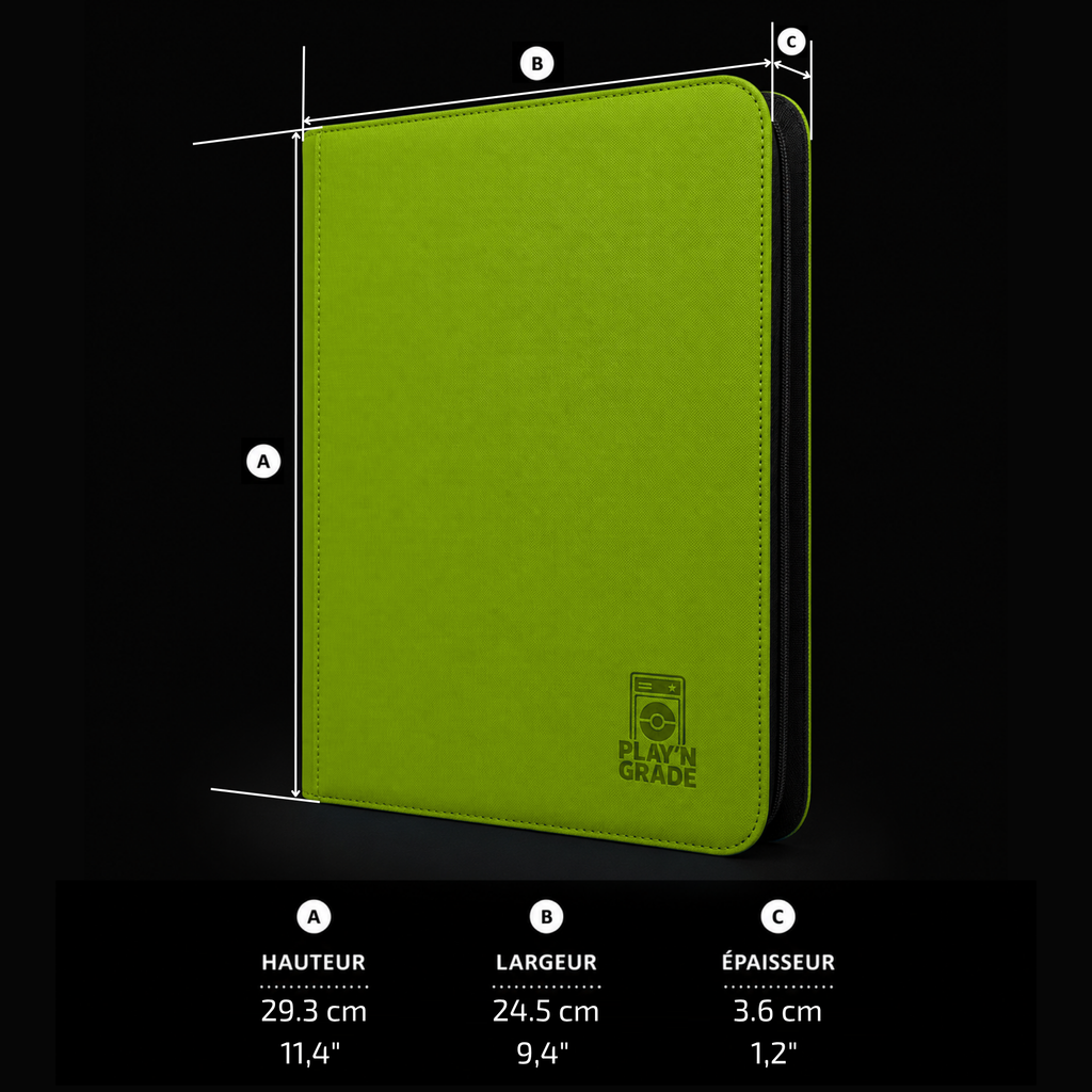 CLASSEUR 160 TOPLOADER ZIP - 2x2 - VERT