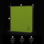 Classeur 480 cartes zip - 4x3 - vert – dimensions