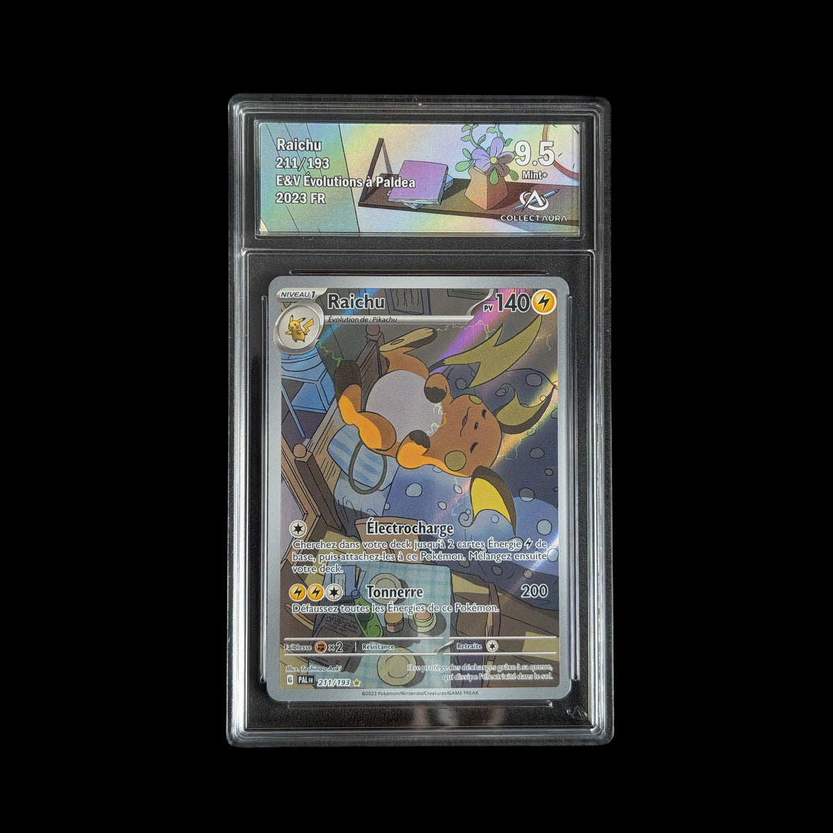 Raichu - Collect Aura 9.5 - 211/193 - Évolutions à Paldea - Écarlate & Violet – recto